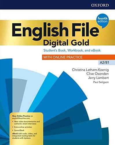 English File 4e Dig Gold A2 B1 Student Bk Workbk W/key+ebk+echecker Pack(it/ch) cover