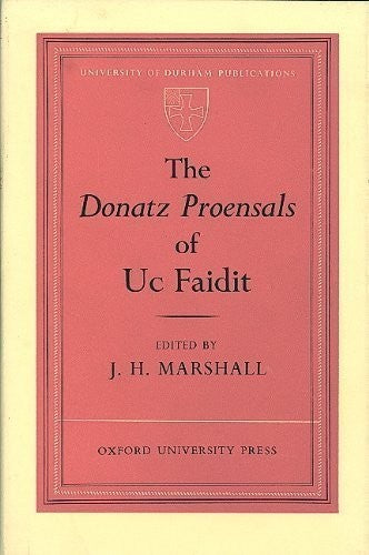 "Donatz Proensals" of Uc Faidit cover