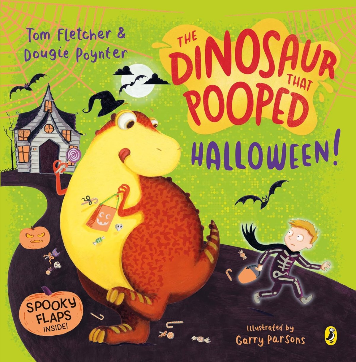 The Dinosaur that Pooped Halloween! A spooky lift-the-flap adventure, front cover