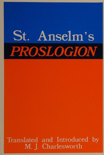 St. Anselm's Proslogion cover art