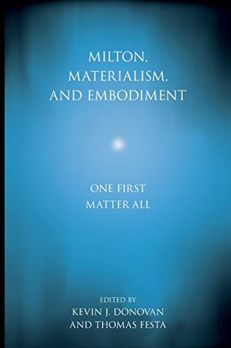 Milton, Materialism, and Embodiment cover