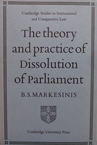 The Theory and Practice of Dissolution of Parliament cover art