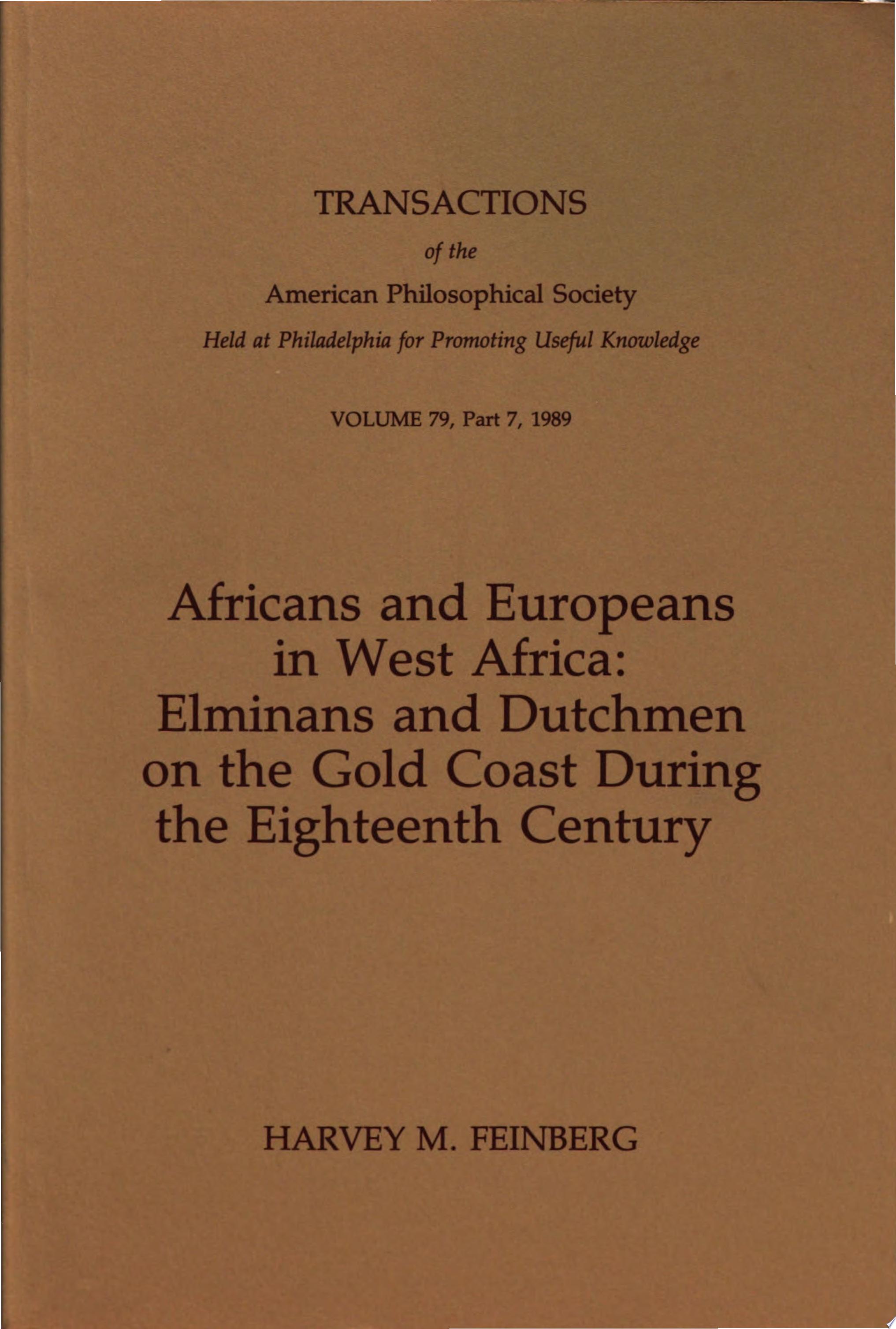 Africans and Europeans in West Africa