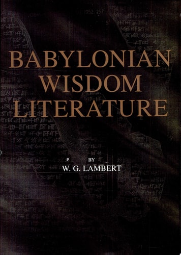 Babylonian Wisdom Literature cover