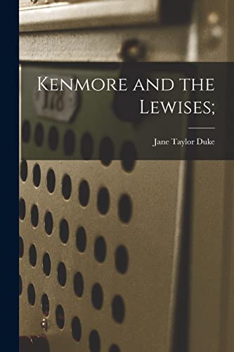 Kenmore and the Lewises; cover art