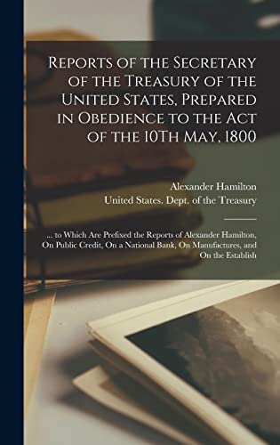 Reports of the Secretary of the Treasury of the United States, Prepare cover