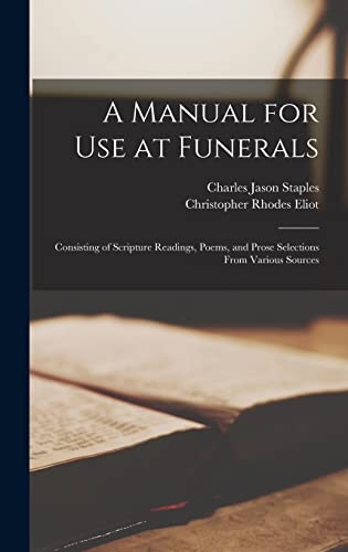 A Manual for Use at Funerals cover