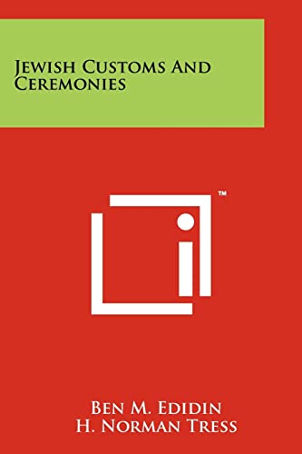 Jewish Customs And Ceremonies cover