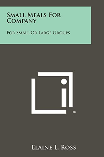 Small Meals for Company cover