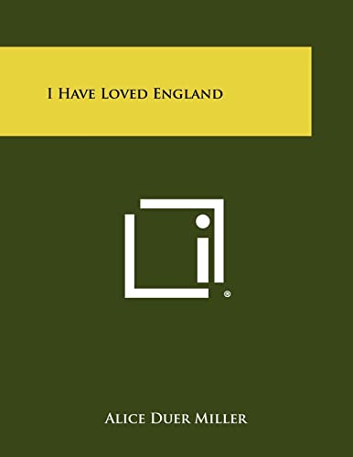 I Have Loved England cover