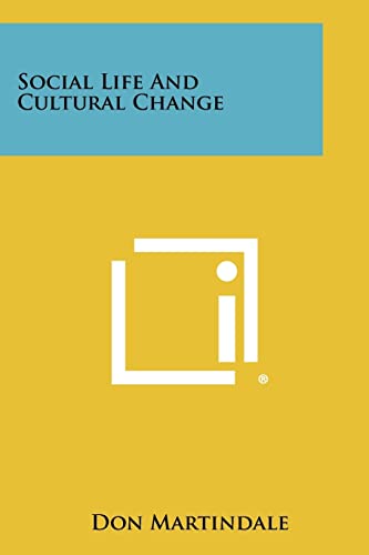 Social Life And Cultural Change cover