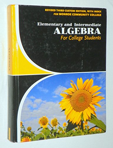 Elementary and Intermediate ALGEBRA For College Students Revised Third cover