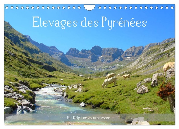 Elevages des Pyrénées (Calendrier mural 2023 DIN A4 horizontal): Découvrez les brebis, chevaux et vaches qui jouissent en toute liberté dans les Pyrénées. (Calendrier mensuel, 14 Pages ) cover