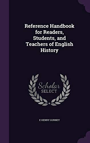 Reference Handbook for Readers, Students, and Teachers of English Hist cover