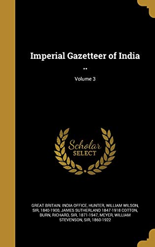 Imperial Gazetteer of India ..; Volume 3 cover