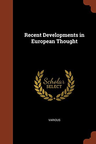 Recent Developments in European Thought cover