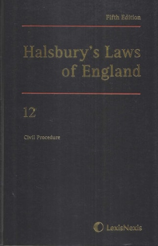 Halsbury's Laws of England, Volume 12: Civil Procedure