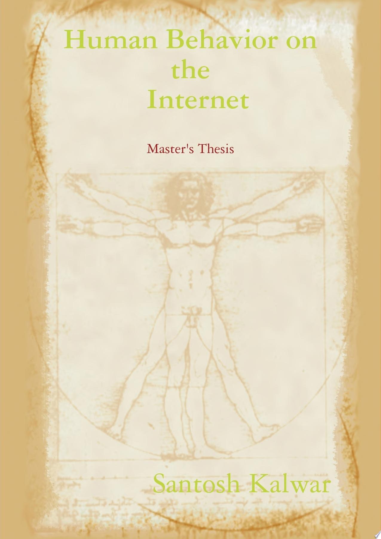 Human Behavior on the Internet cover