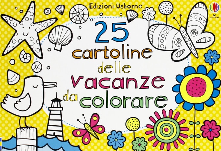 25 cartoline delle vacanze da colorare cover