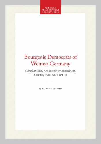 Bourgeois Democrats of Weimar Germany cover art