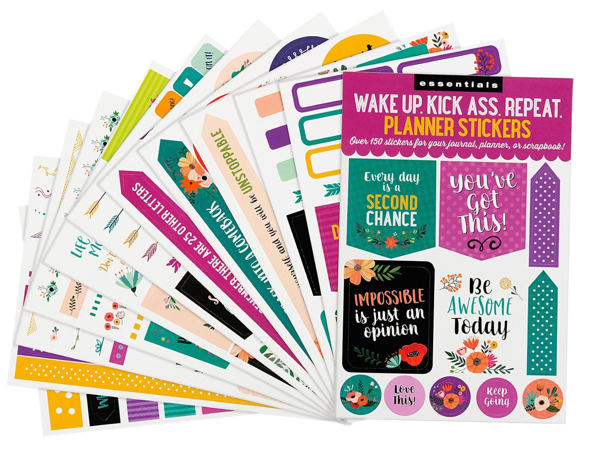 Planner Stickers Wake Up Kick Ass, front cover