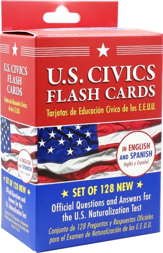 Bilingual US Citizenship Flash Card Set (128 Official Citizenship Questions - Tarjetas de Educación Cívica de los E.E.U.U.) - Updated for the 2026 exam. (English and Spanish Edition) cover