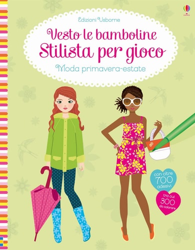 Moda primavera-estate. Vesto le bamboline. Con adesivi