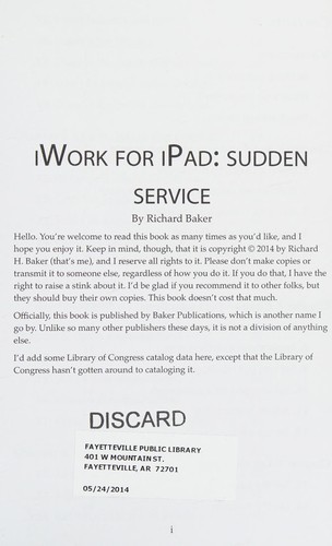iWork for the iPad Vol. 2 cover