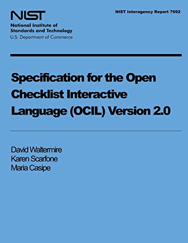 Specification for the Open Checklist Interactive Language (OCIL) Versi cover
