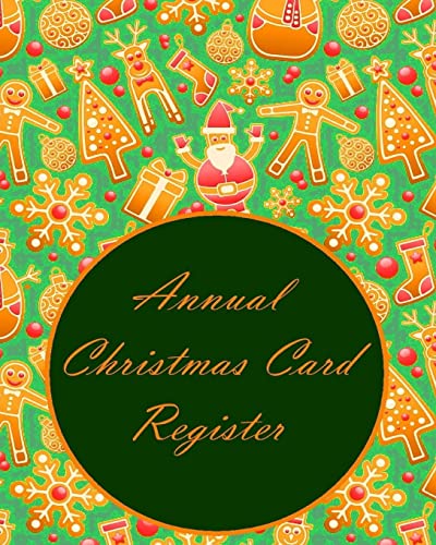 Annual Christmas Card Register cover
