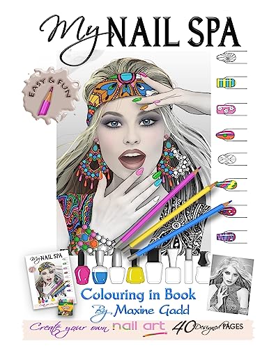 My Nail Spa color-in book cover