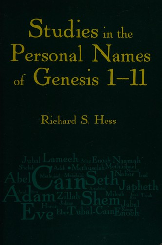 Studies in the Personal Names of Genesis 1-11 cover