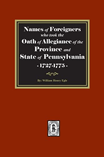 Names of Foreigners who took the Oath of Allegiance of the Province an cover