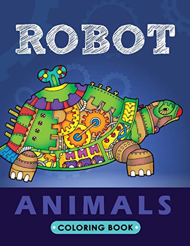 Robot Animals Coloring Book cover