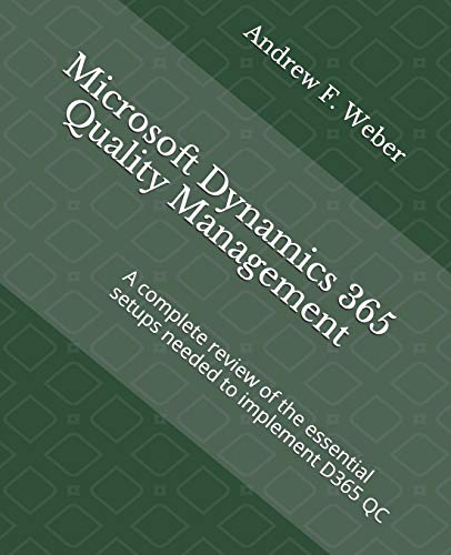 Microsoft Dynamics 365 Quality Management cover