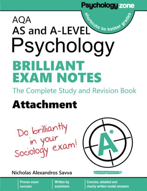 AQA Psychology BRILLIANT EXAM NOTES: Attachments: AS and A-level cover