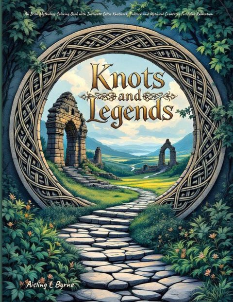 Knots and Legends Irish Mythology Coloring Book cover