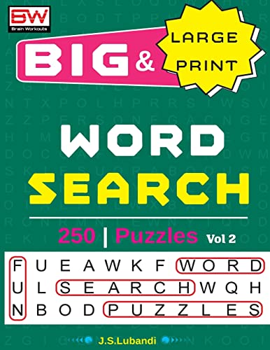 BIG & Large Print WORD SEARCH Puzzles cover