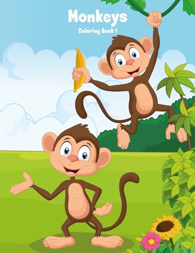 Monkeys Coloring Book 1 cover