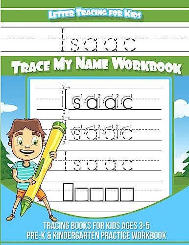 Letter Tracing for Kids Isaac Trace My Name Workbook cover